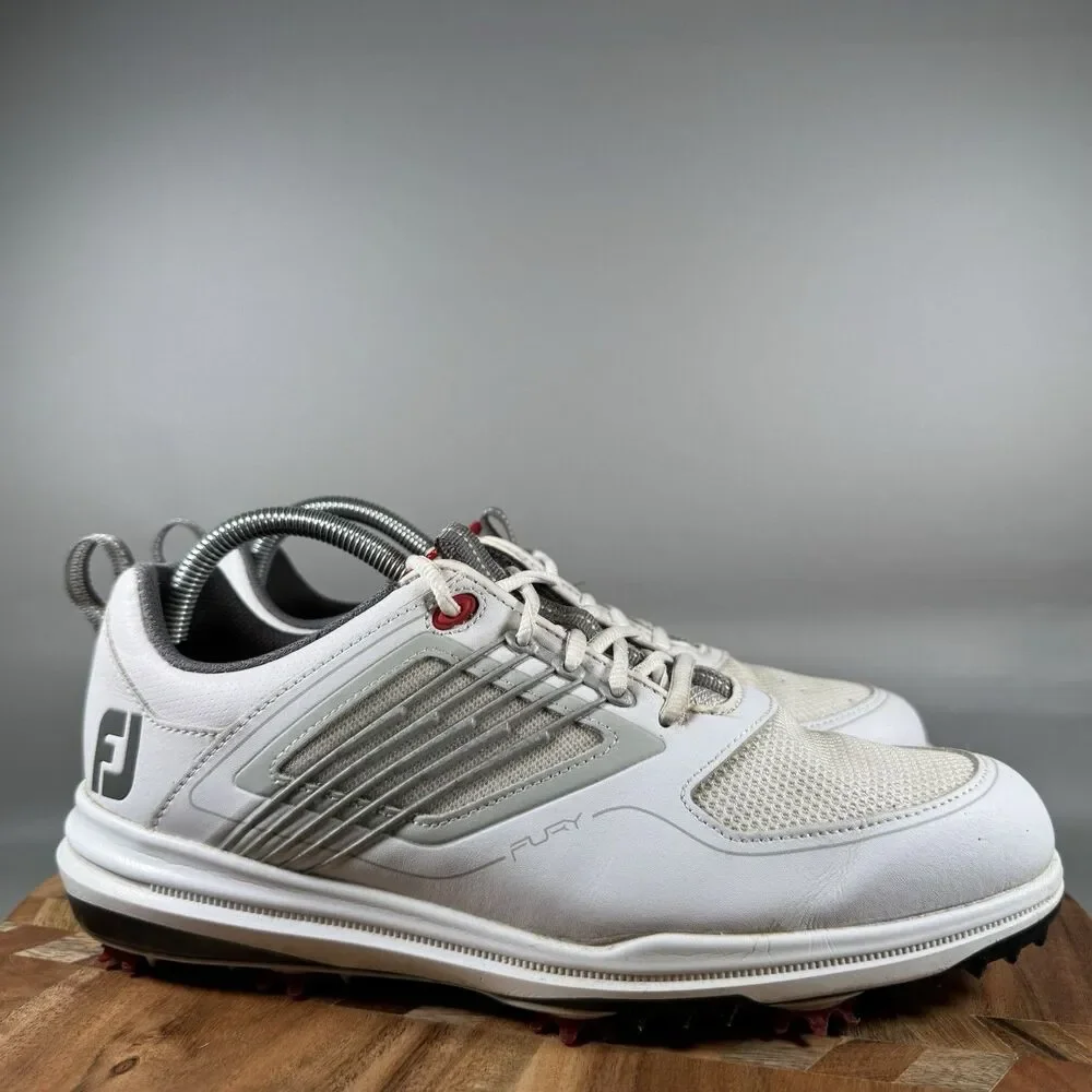FootJoy FJ Fury Spiked‎ Golf Shoes Men's Size 8.5 M White Red 51100